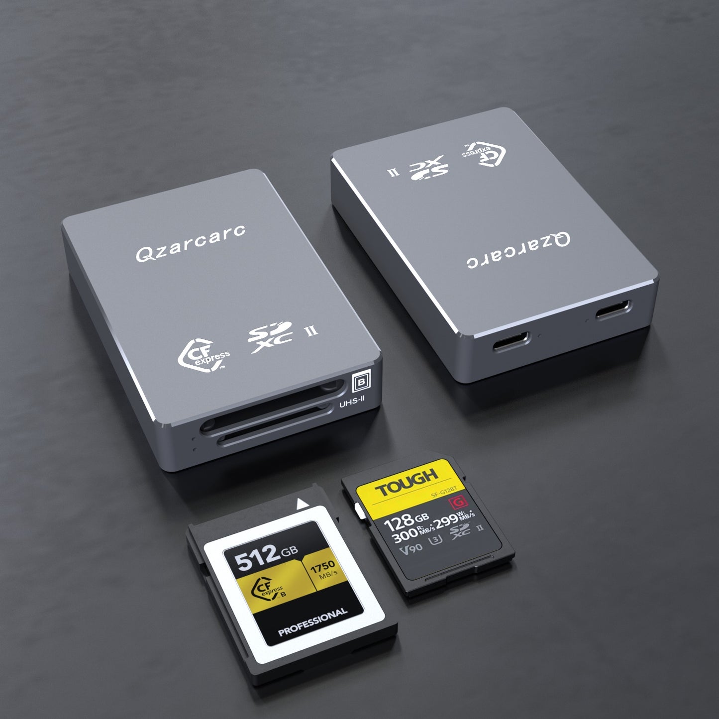 Qzarcarc全智科技 Cfexpress Type B+SD二合一 10gbps高速读卡器