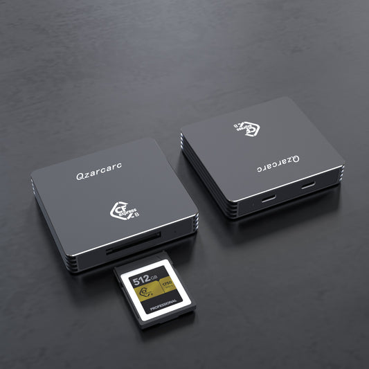 Qzarcarc全智科技 Cfexpress Type B专用 10gbps高速读卡器带辅助供电接口